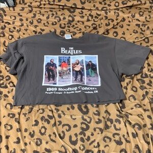 The Beatles Gray Crop Top